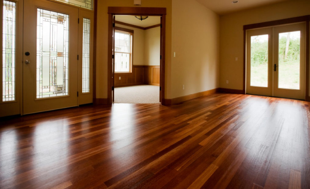 Hardwood floor installer near Atlanta, GA with premium finishing details